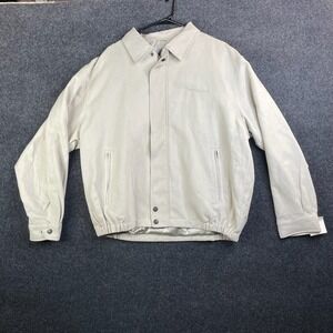 Tehama Clint Cuna Mutual Group Bomber Jacket Men's Large Stone